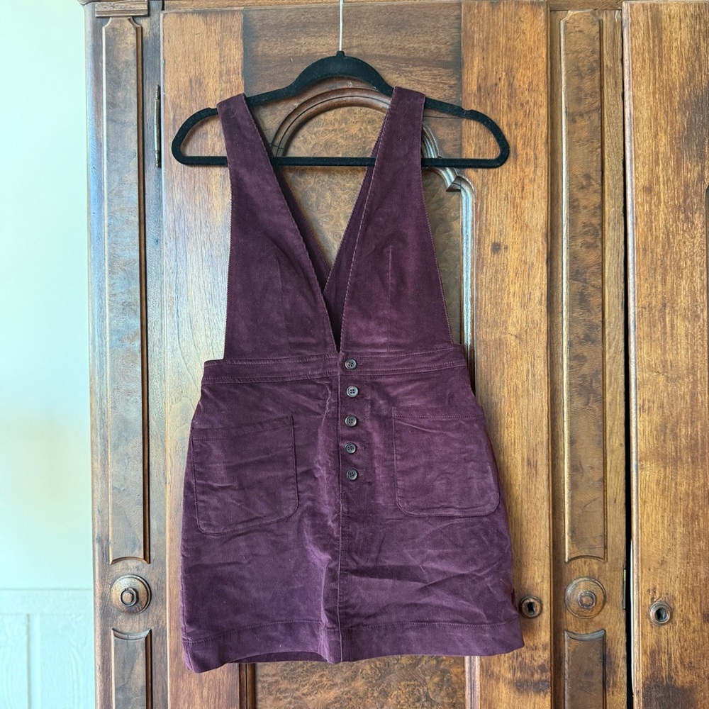 Free People Corduroy Button-Front Overalls